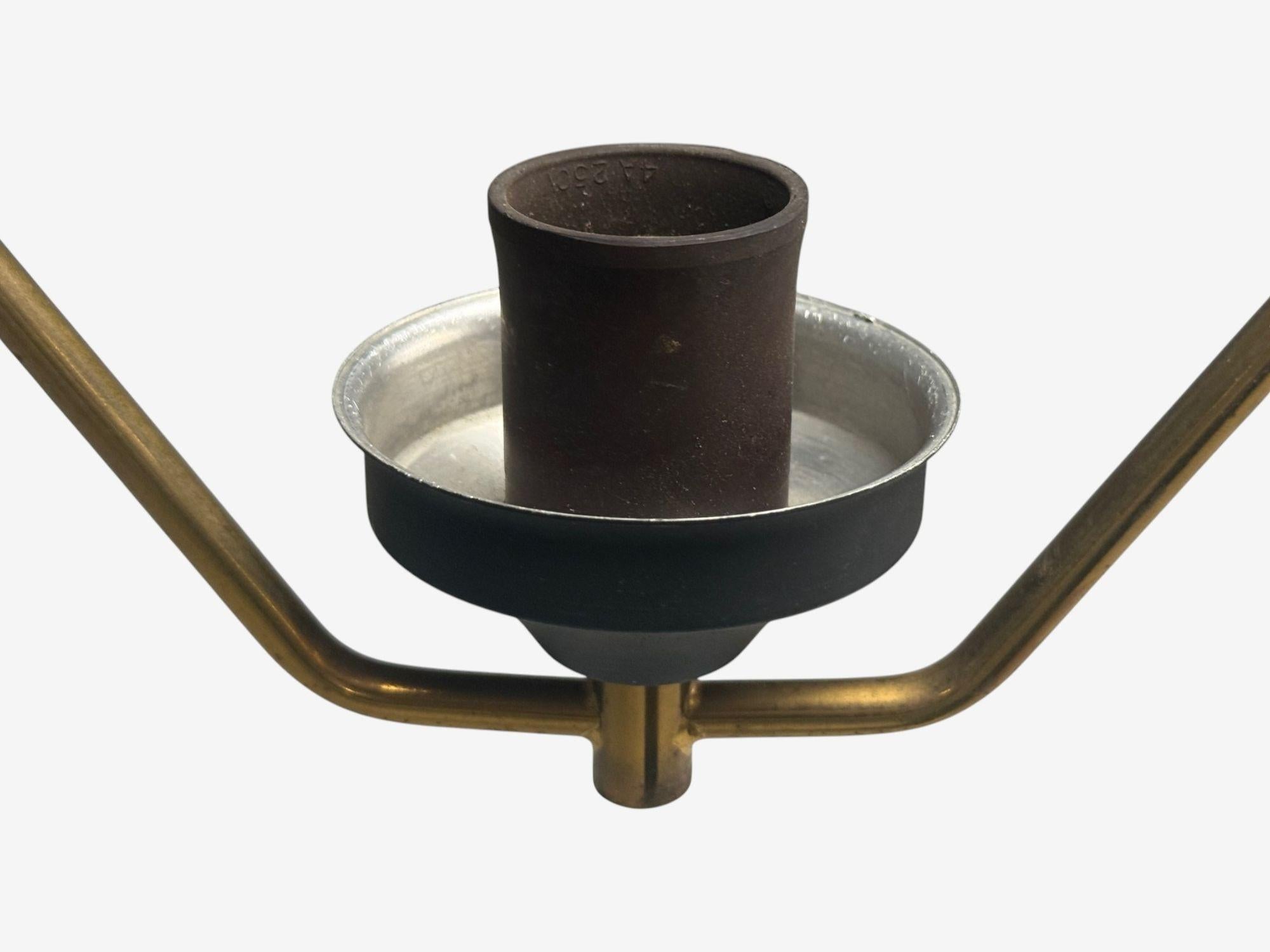 Moderne danois, laiton, verre, lampe suspendue, Danemark, années 1960 en vente 3