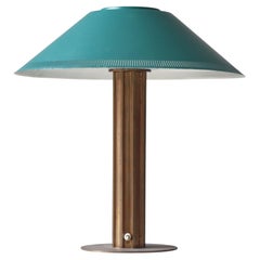 Danish Modern Brass & Glass Table Lamp by Bent Karlby for LYFA, 1950s