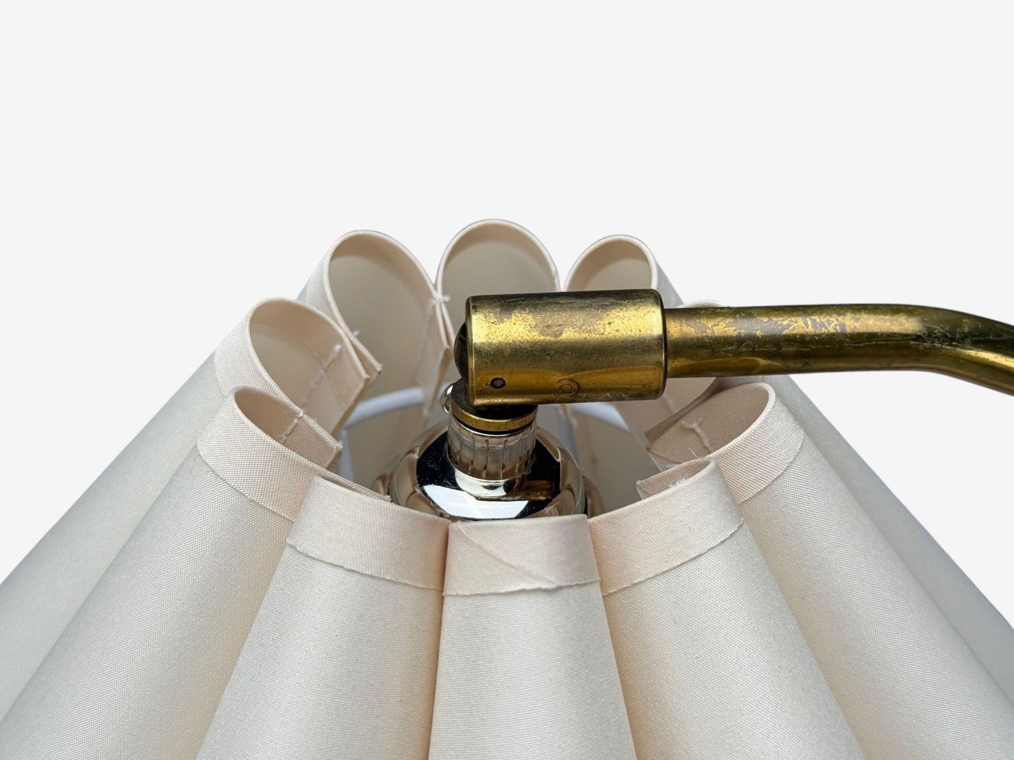 Danish Modern, Brass, Paper, Adjustable Floor Lamp, Denmark, 1960s in vendita 1