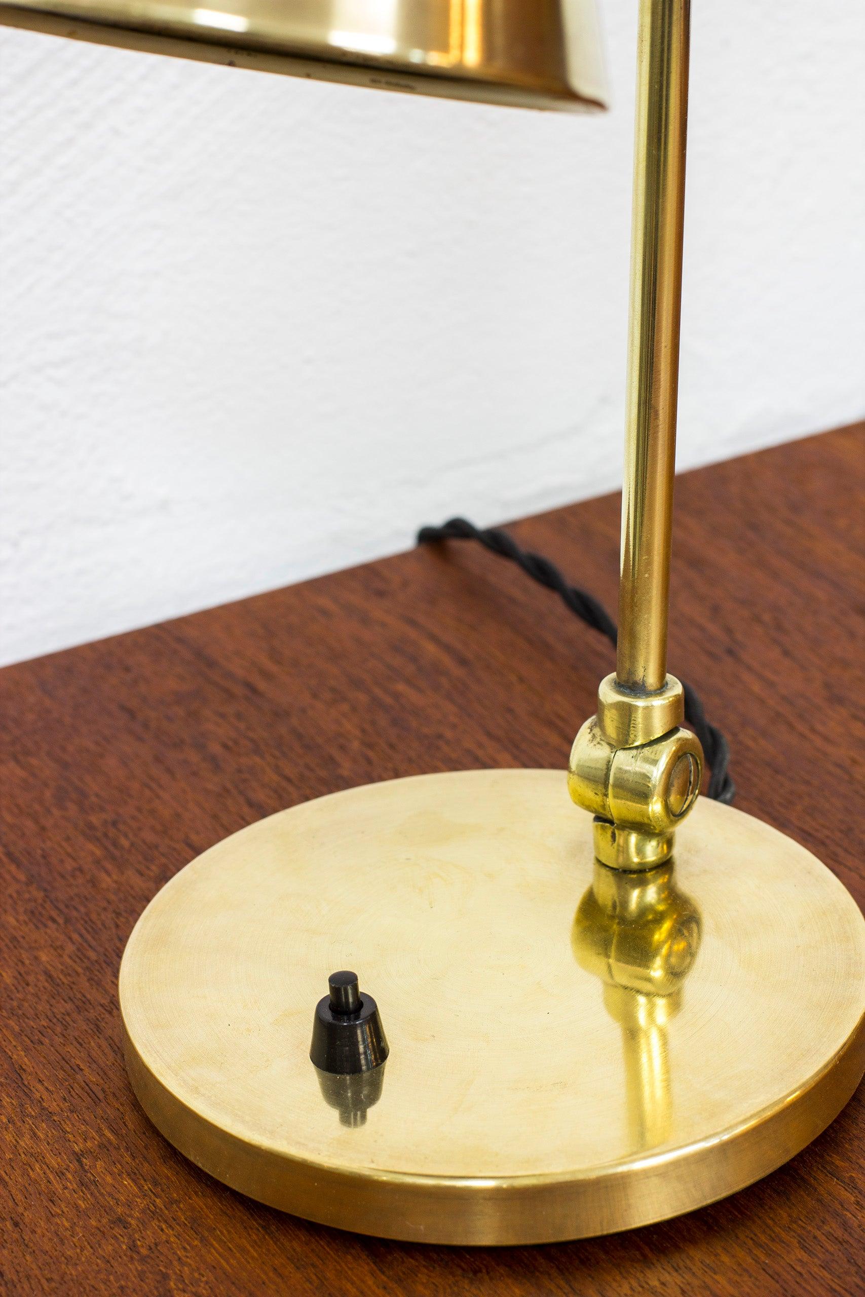 Brass Danish modern brass Table Lamp by Svend Aage Holm Sørensen, Denmark, 1950s For Sale