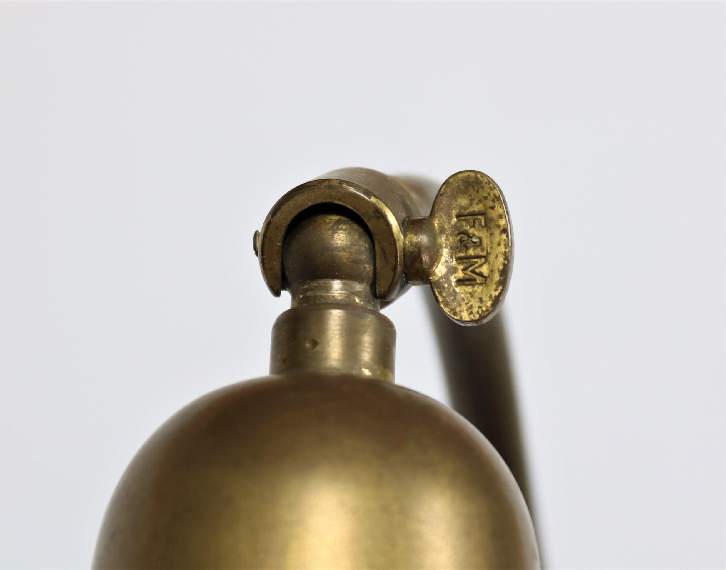 Danish Modern Brass Wall Lamp Made at Fog & Mørup Copenhagen, 1950s 5