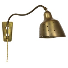 Danish Modern Brass Wall Lamp Made at Fog & Mørup Copenhagen, 1950s