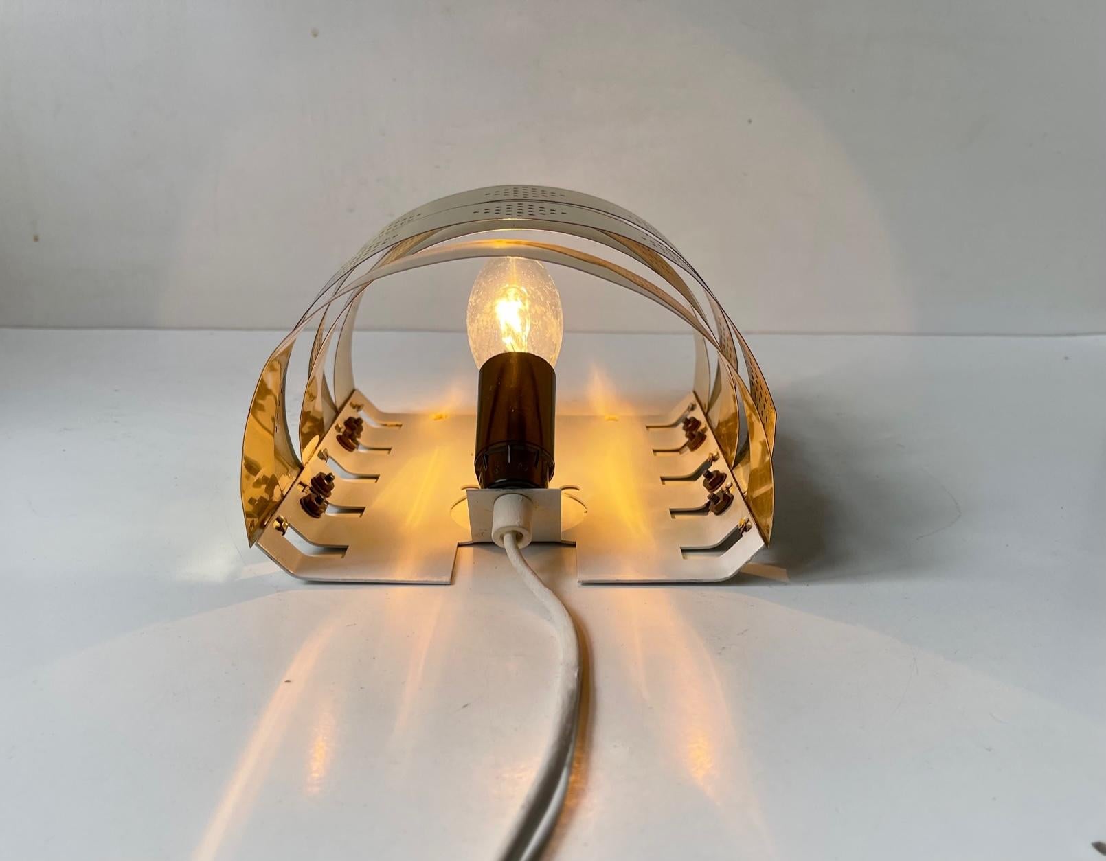 Danish Modern Brass Wall Sconce by Werner Schou, Coronell, 1970s In Good Condition For Sale In Esbjerg, DK