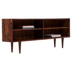 Danish Modern Brazilian Rosewood Bookcase with Glass Doors