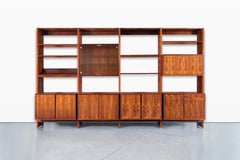 Dänisches modernes brasilianisches rosenholz freistehendes wandregal by Poul Cadovius