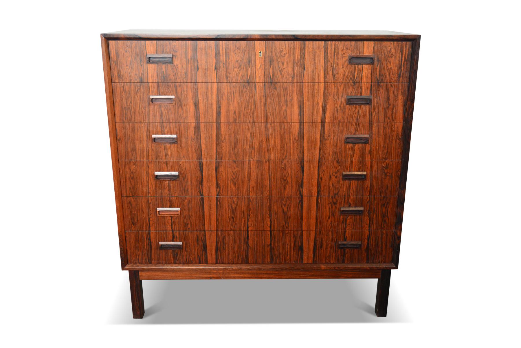 Danish Modern Brazilian Rosewood Highboy Dresser by Johannes Sorth For