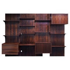 Danish Modern Brazilian Rosewood Wall Unit by Poul Cadovius