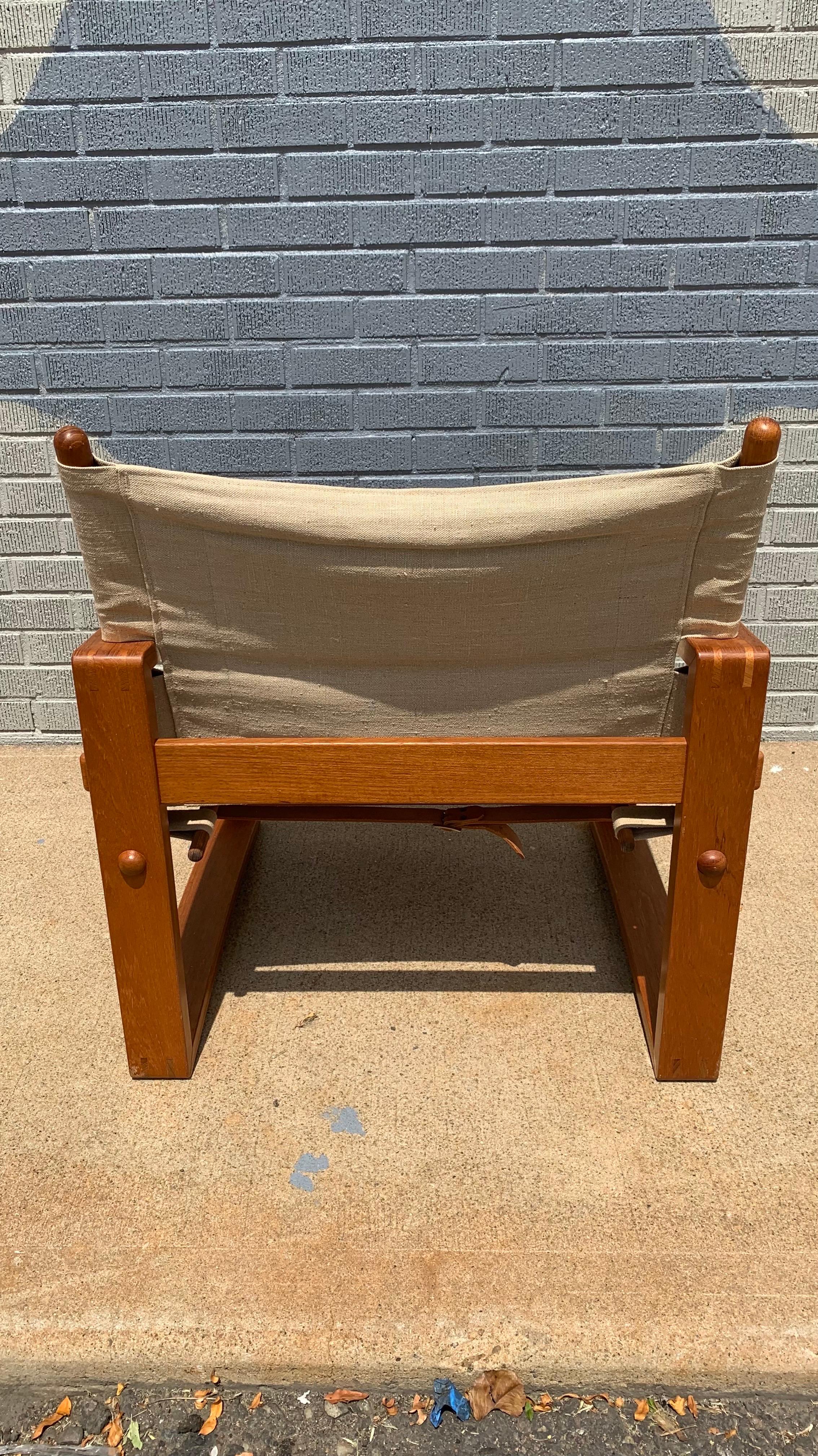 Danois Chaise Safari moderne danoise de Børge Jensen en vente