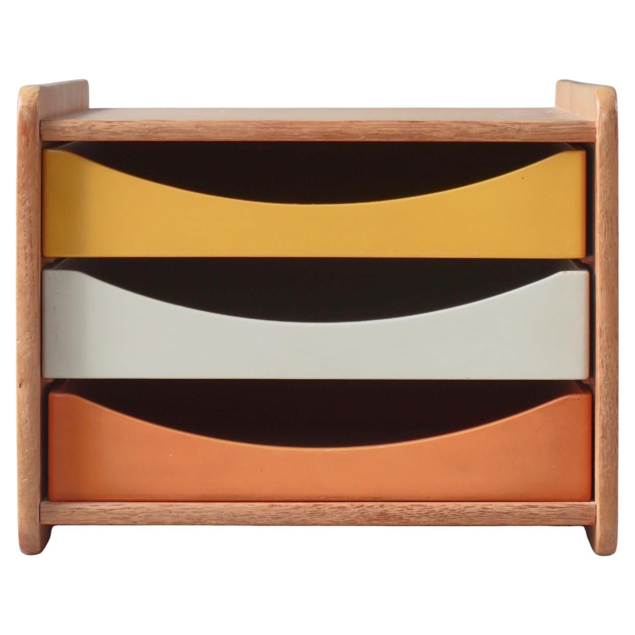 Dänisch  Moderner Børge Mogensen Schreibtisch Organizer Eiche und lackierte Einlegeböden 1960er Jahre im Angebot