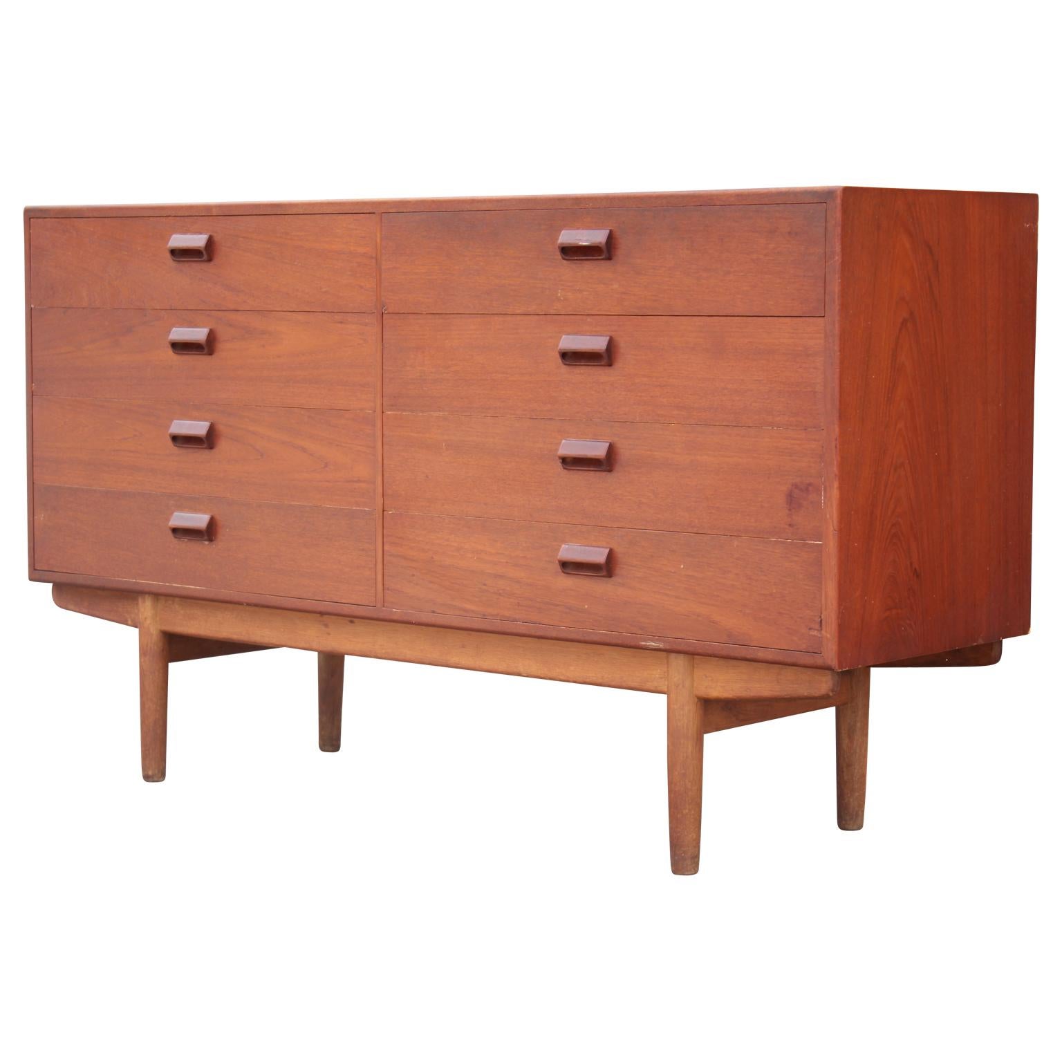 Gorgeous Danish modern eight-drawer dresser designed by Børge Mogensen for Soborg Mobler in the 1950s.