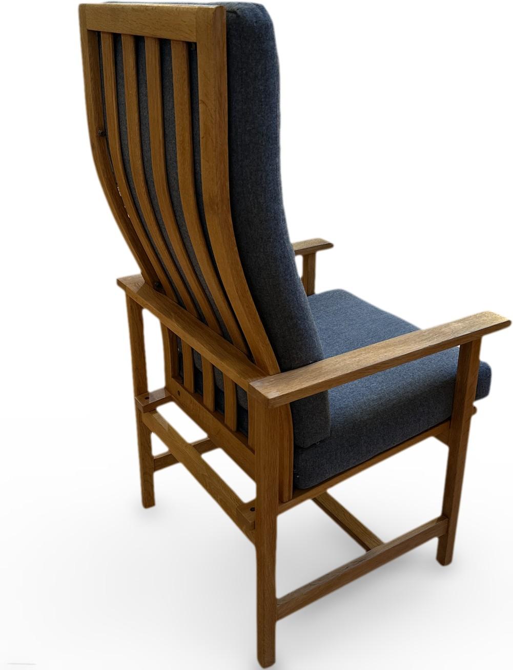 Dänische Moderne Børge Mogensen Oak Lounge Chair für Fredericia Stolefabrik, um 197 im Zustand „Gut“ im Angebot in Sacramento, CA