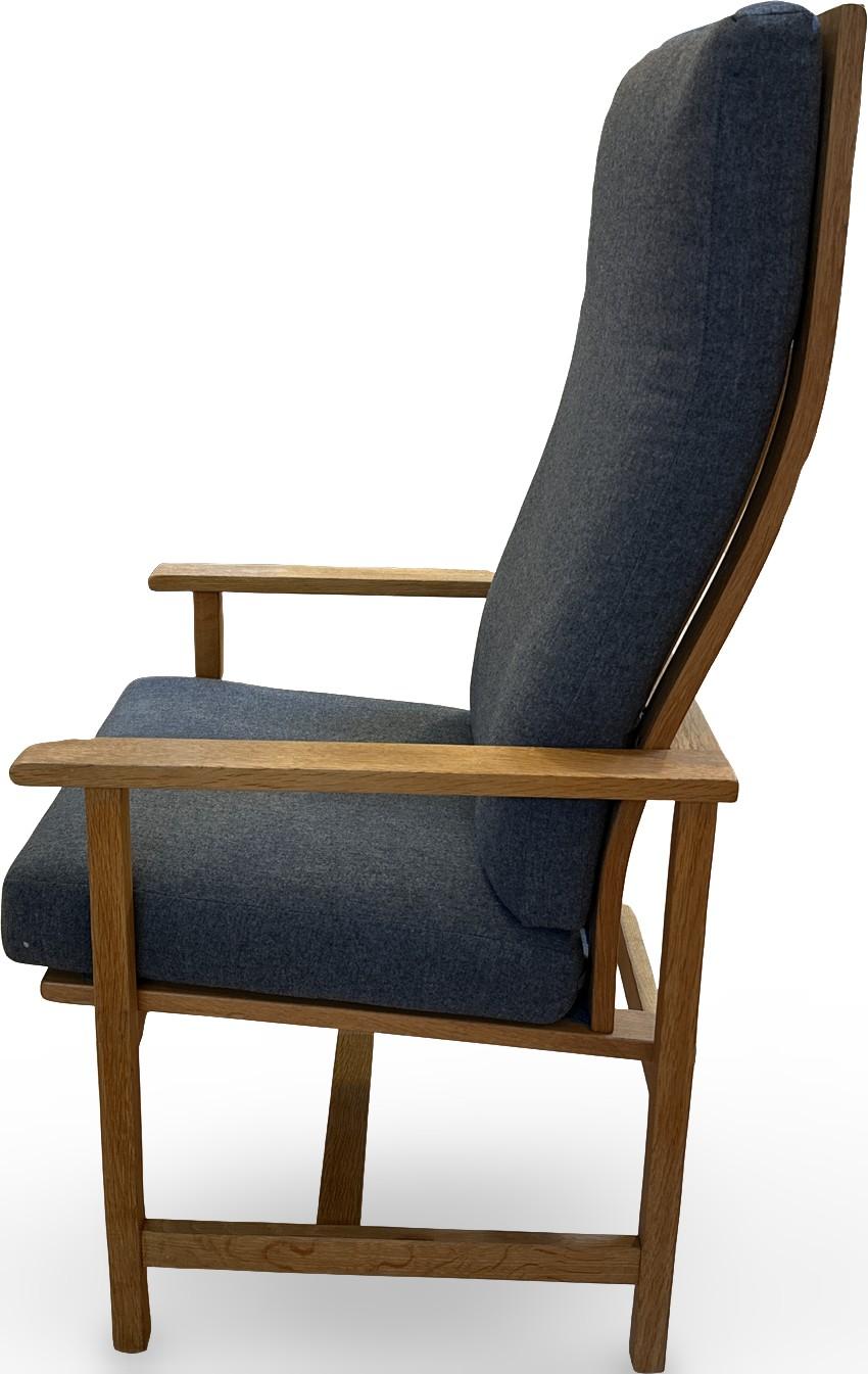 Dänische Moderne Børge Mogensen Oak Lounge Chair für Fredericia Stolefabrik, um 197 (Ende des 20. Jahrhunderts) im Angebot