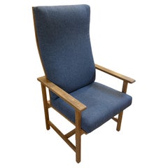 Silla de salón moderna danesa Børge Mogensen de roble para Fredericia Stolefabrik, c. 197