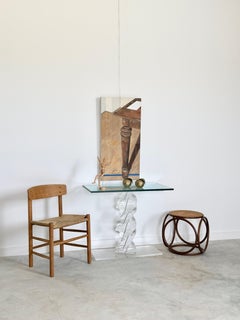 Danish Modern Børge Mogensen Oak & Rush "Shaker" "Folkestole" Chair Model #J-39