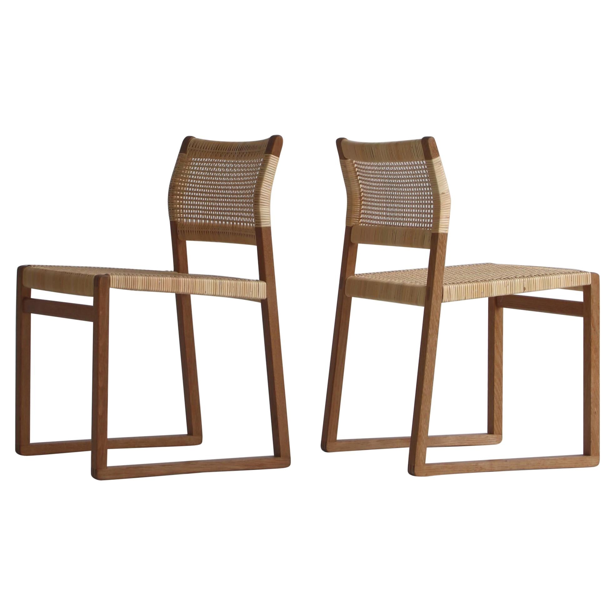 Danish Modern Børge Mogensen Pair of"BM61" Chairs by P. Lauritsen & Søn, 1950s