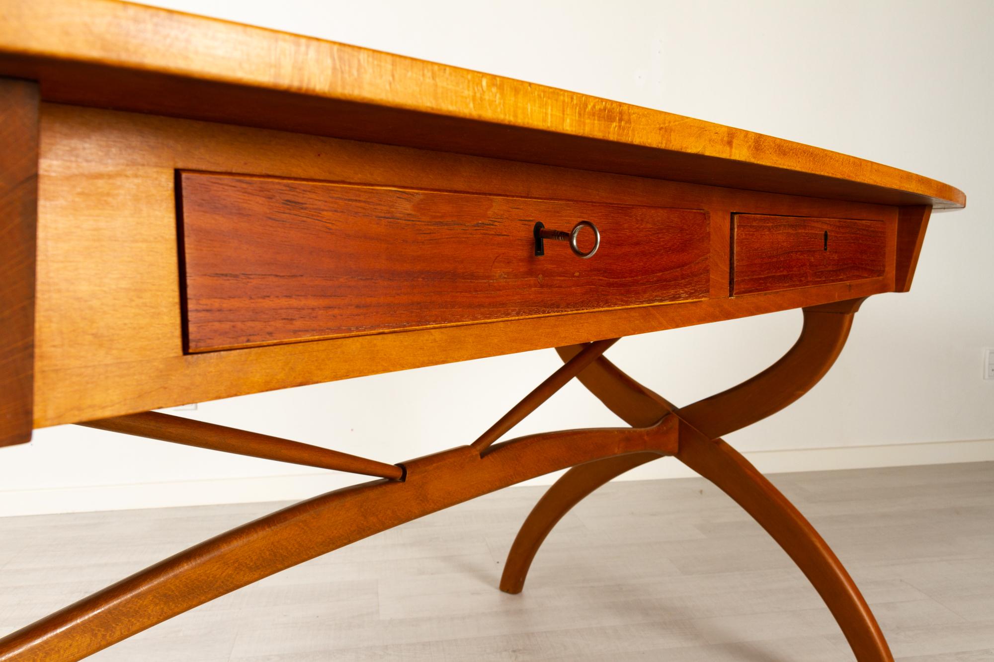 Danish Modern Børge Mogensen Teak and Beech Drop-Leaf Desk, 1950s 5