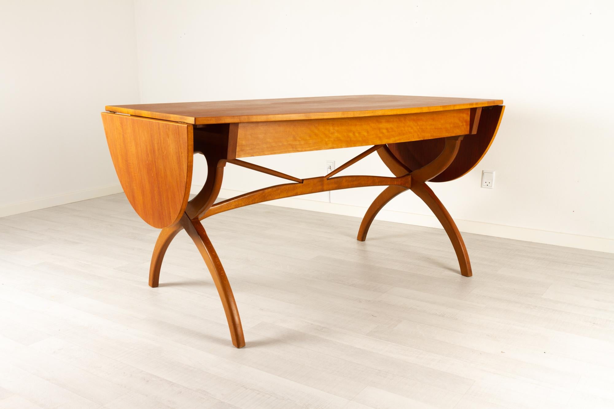 Danish Modern Børge Mogensen Teak and Beech Drop-Leaf Desk, 1950s 12