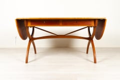 Danish Modern Børge Mogensen Teak and Beech Drop-Leaf Desk, 1950s