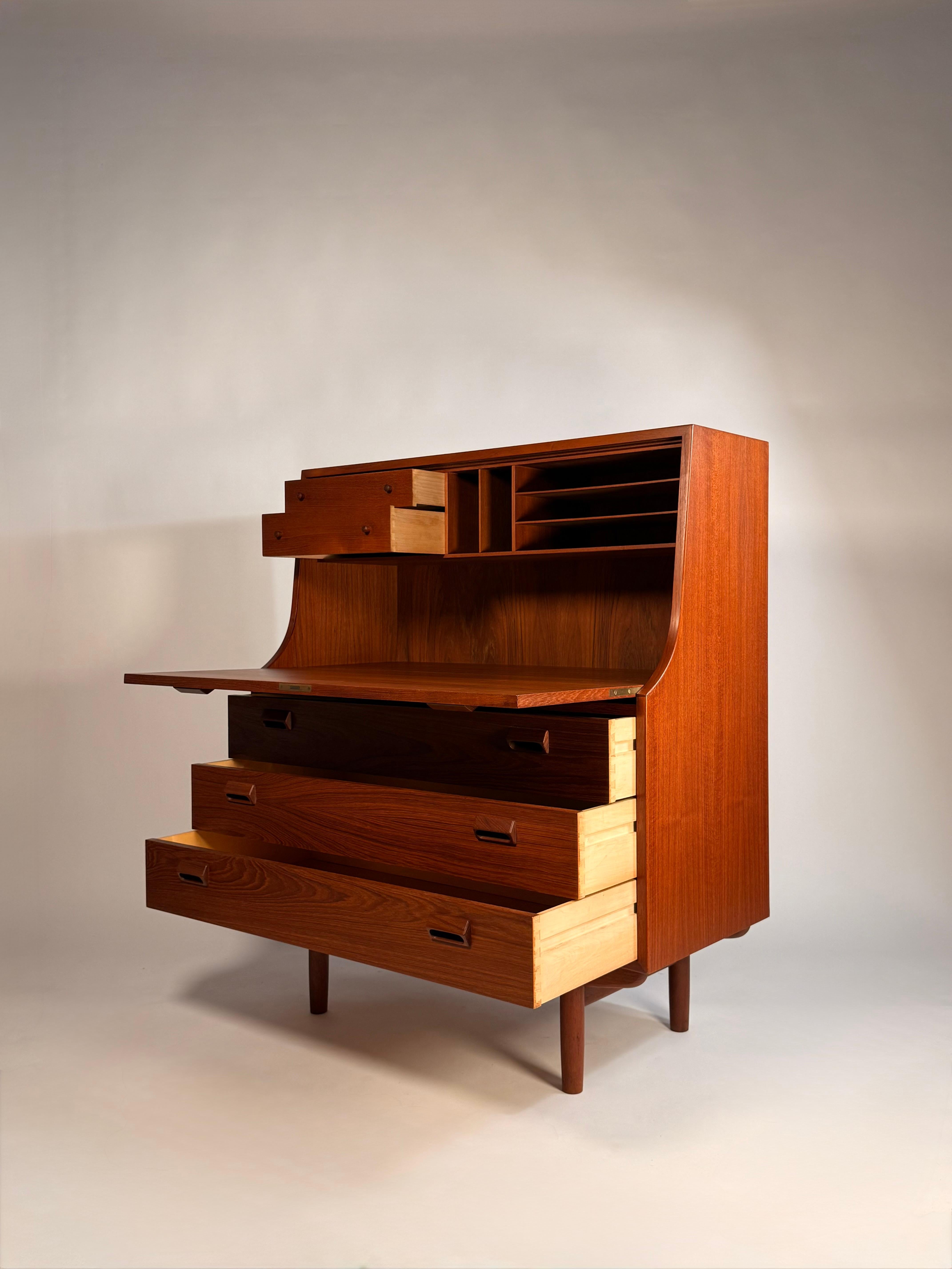 Mid-20th Century Danish Modern Børge Mogensen Teak Secretary Desk For Sale