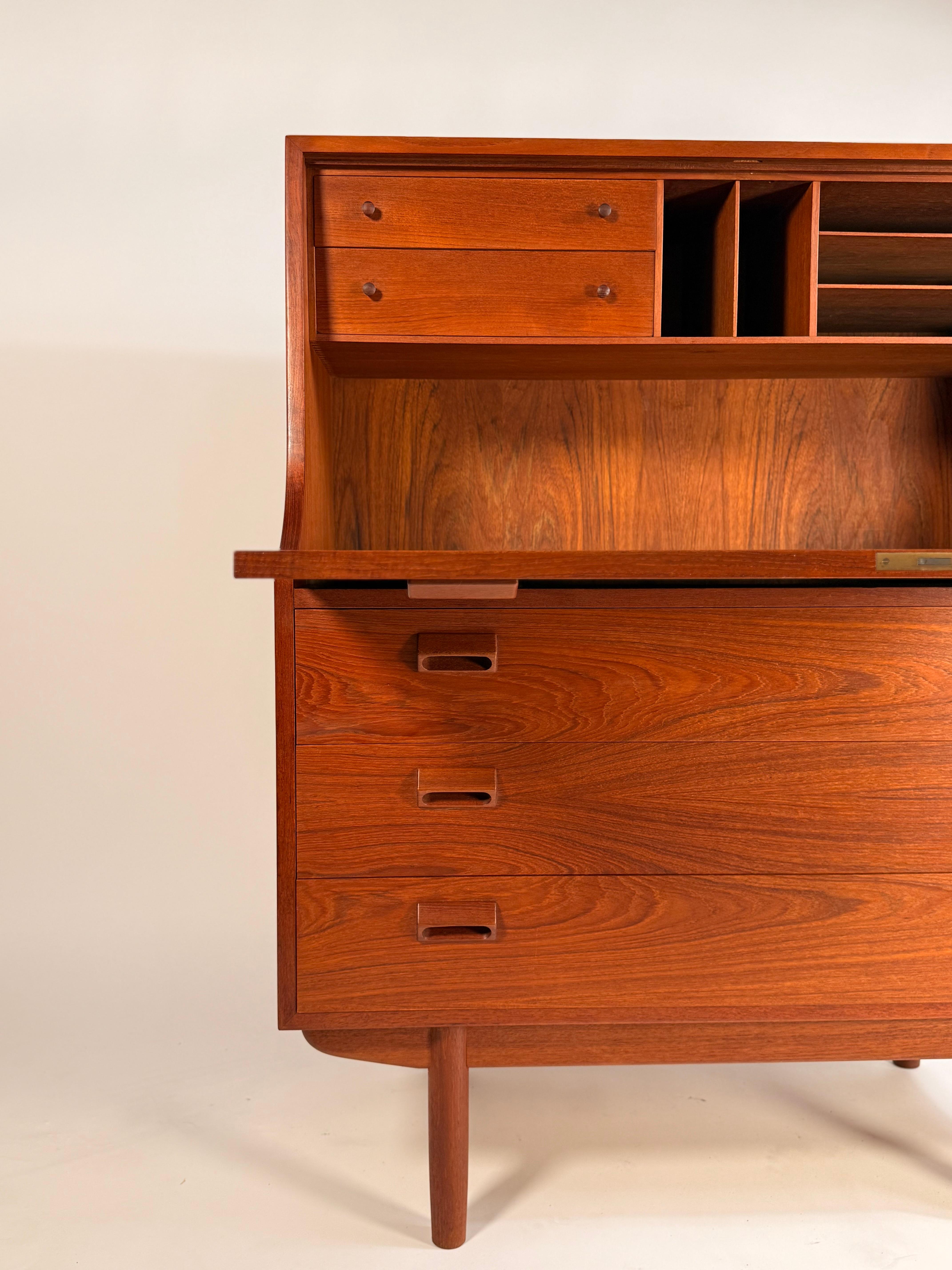 Danish Modern Børge Mogensen Teak Secretary Desk For Sale 3