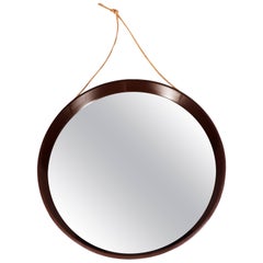 Vintage Danish Modern Brown Mirror
