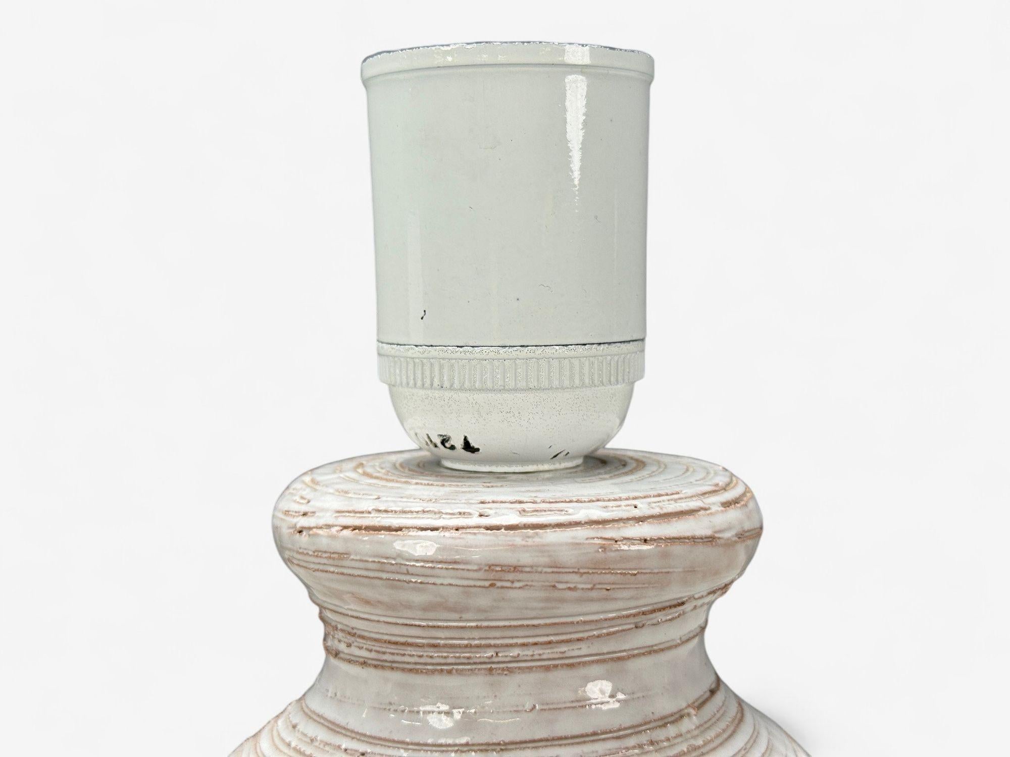 Ceramic Danish Modern, Brown Stoneware, Table Lamp, Denmark, 1960s For Sale