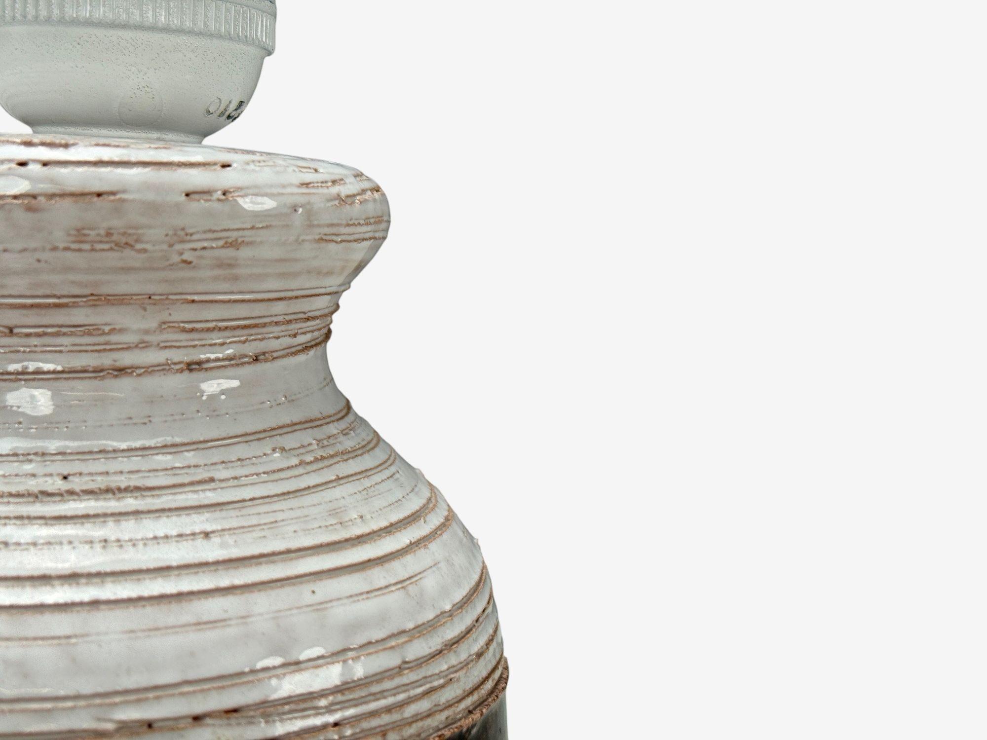 Danish Modern, Brown Stoneware, Table Lamp, Denmark, 1960s For Sale 1
