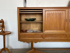 Danish Modern, Brutalist Tall Sideboard in Oak, Cabinetmaker, 1960s