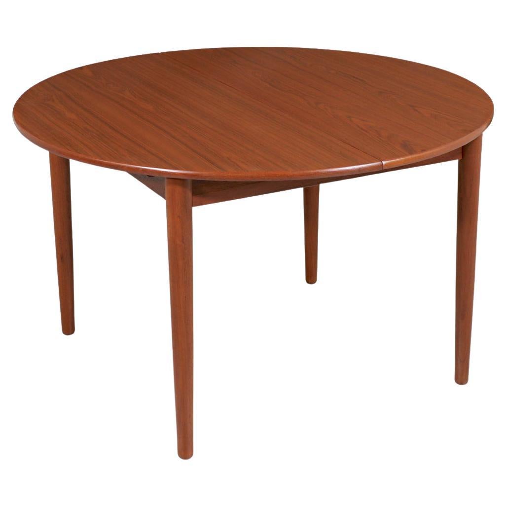 Danish Modern "Butterfly Leaf" Expanding Teak Dining Table