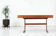 Danish Modern Cantilever Floating Desk by Georg Petersens