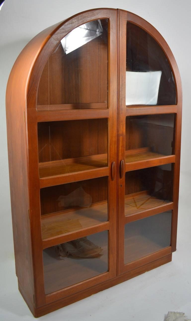 Scandinavian Modern Danish Modern Cathedral Form Bookcase by Dyrlund