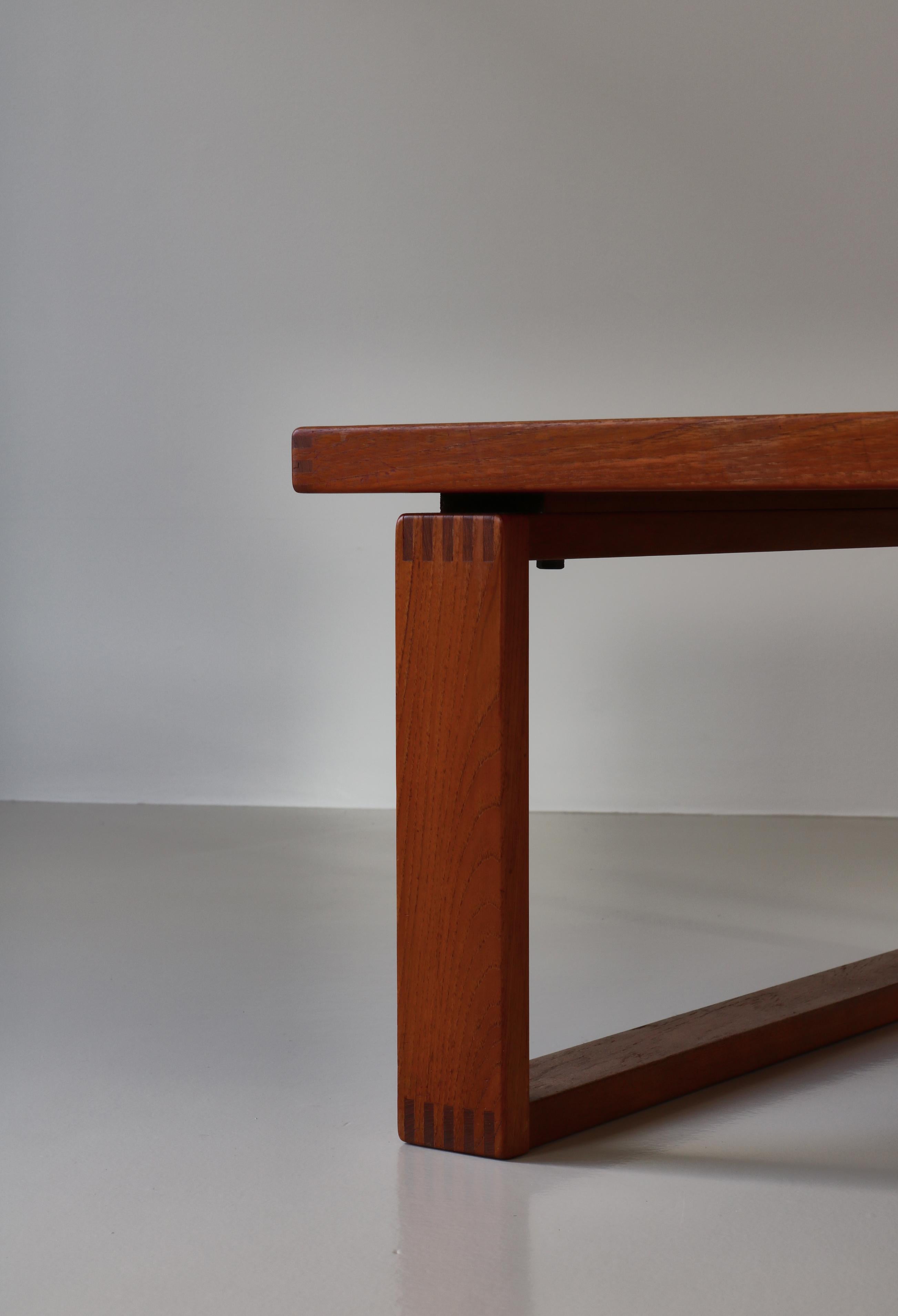 Danish Modern Center Table in Solid Teakwood & Ceramic Tiles by Ox-Art, 1973 For Sale 1
