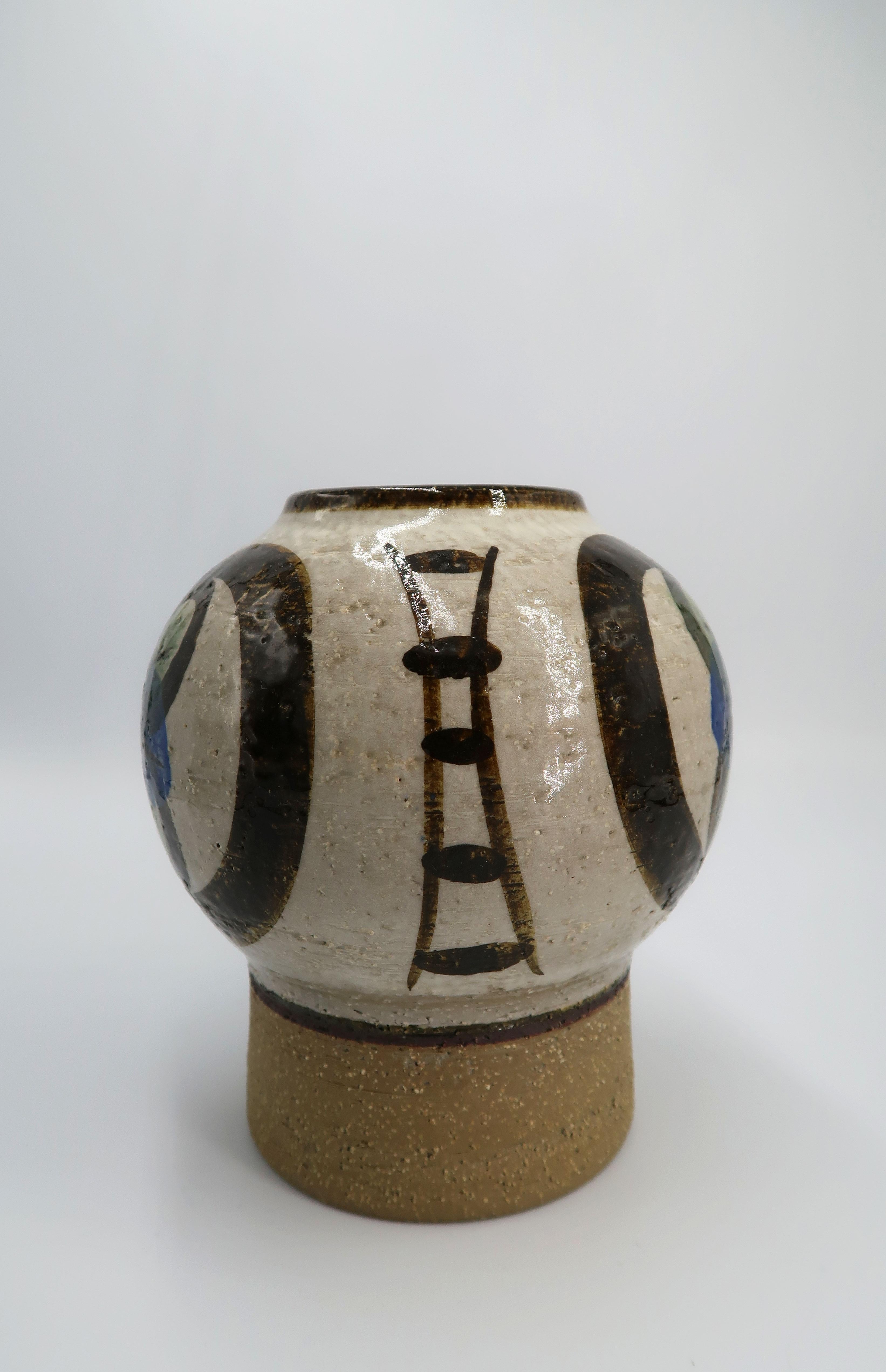 Mid-Century Modern Noomi Backhausen for Søholm Organic Modern Soft Shaped Ceramic Vase, 1969 For Sale