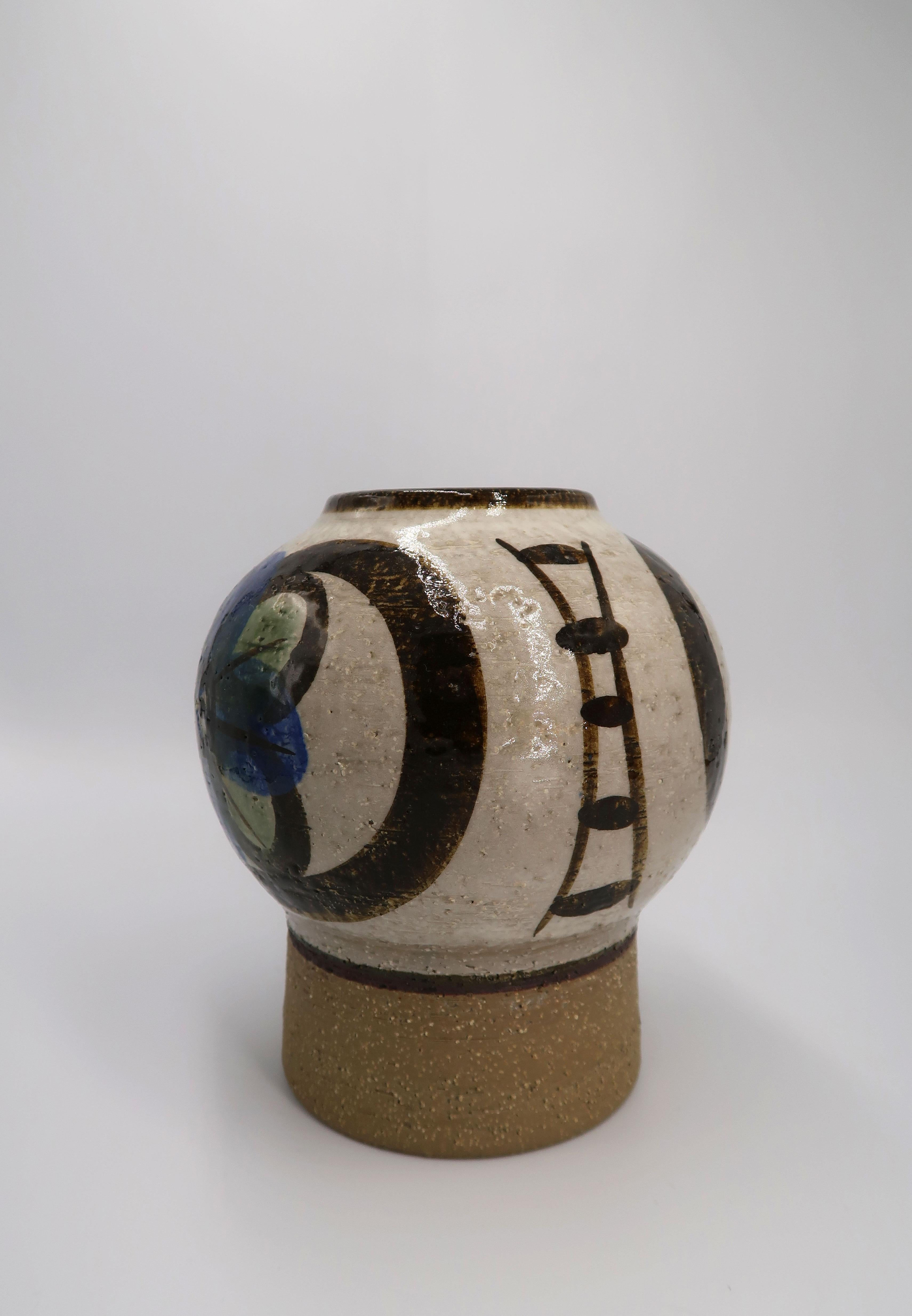 Danish Noomi Backhausen for Søholm Organic Modern Soft Shaped Ceramic Vase, 1969 For Sale