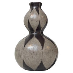Danish Modern Ceramic Double Gourd Vase by Eva & Johannes Andersen