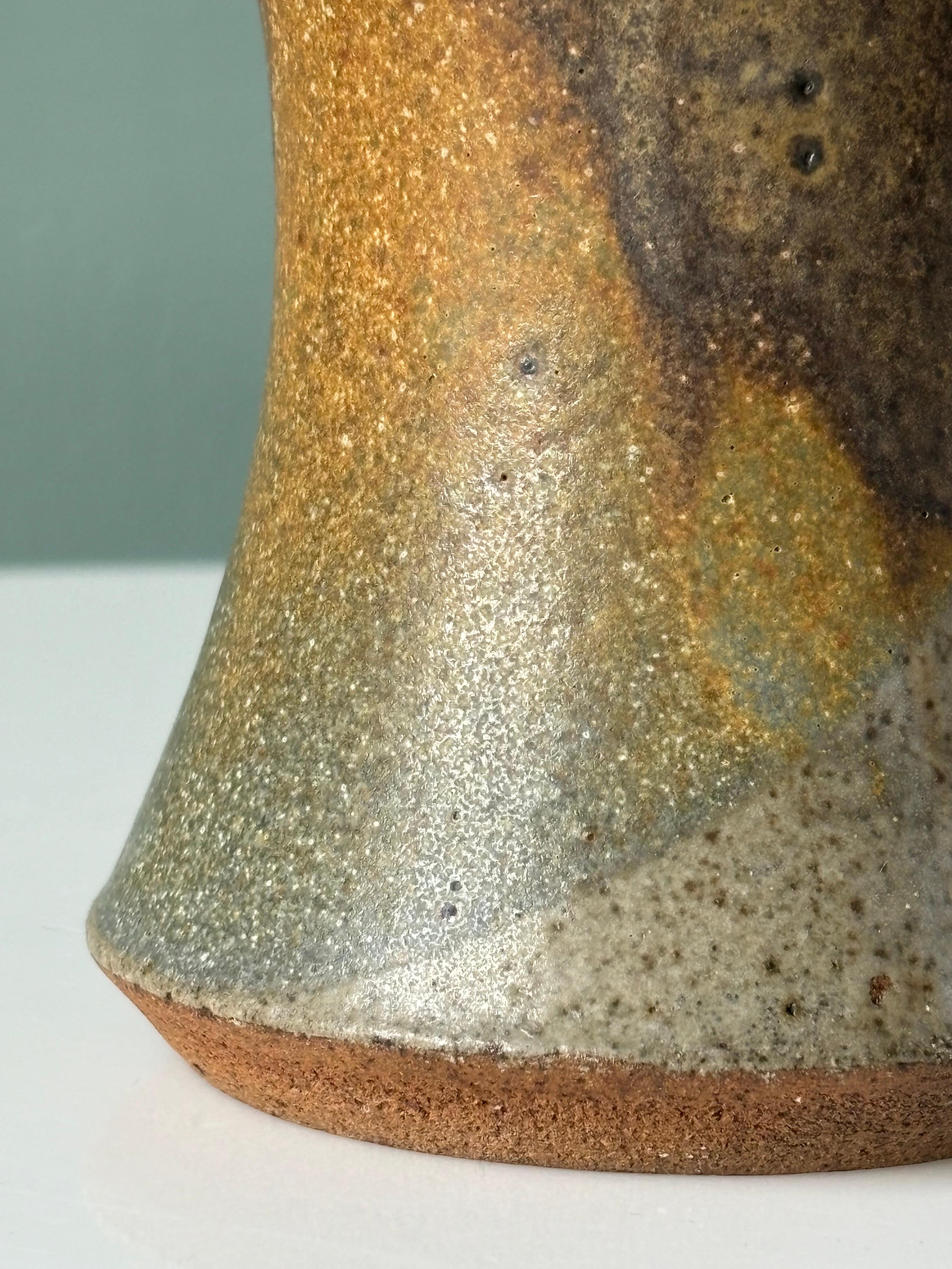 Danish Modern Ceramic Earthcolored Vase, 1960s For Sale 6