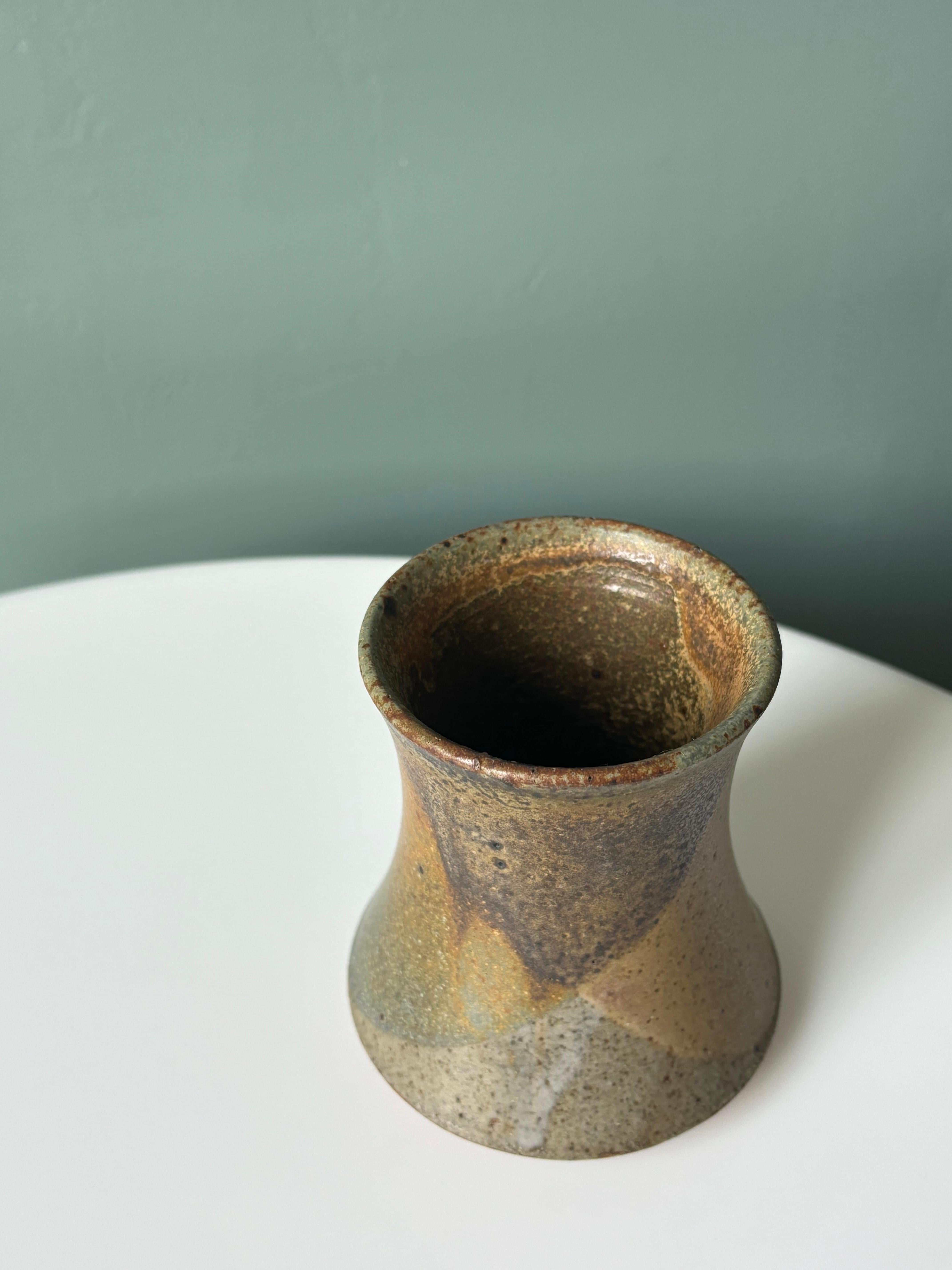 Danish Modern Ceramic Earthcolored Vase, 1960s For Sale 2