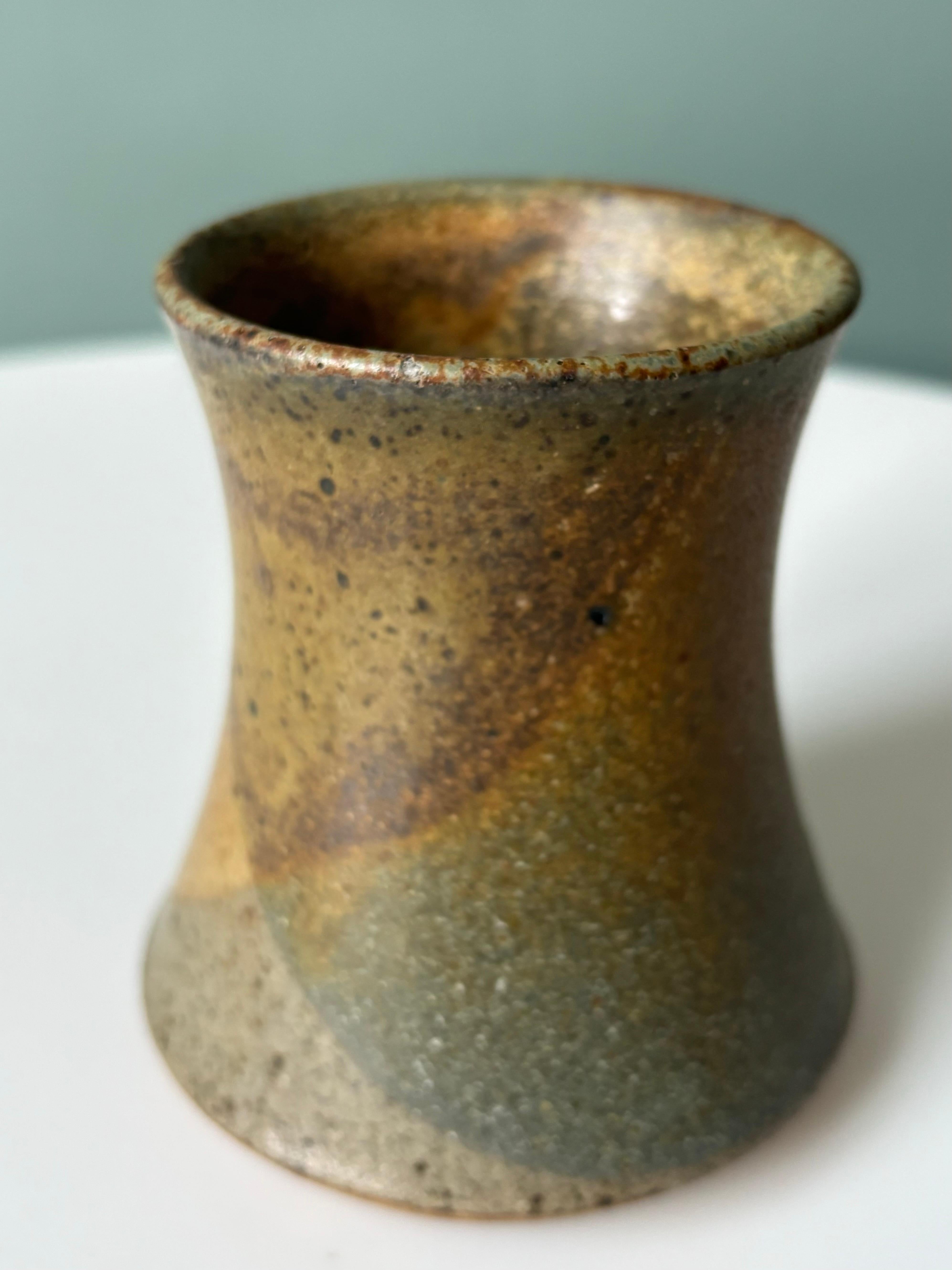 Danish Modern Ceramic Earthcolored Vase, 1960s For Sale 3