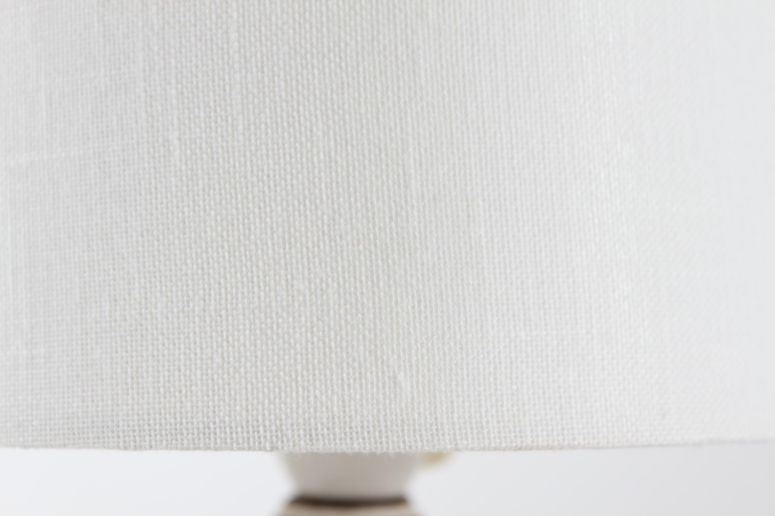 Danish Modern Ceramic Graphic Decorated Table Lamp with New Shade 1960s For Sale 2
