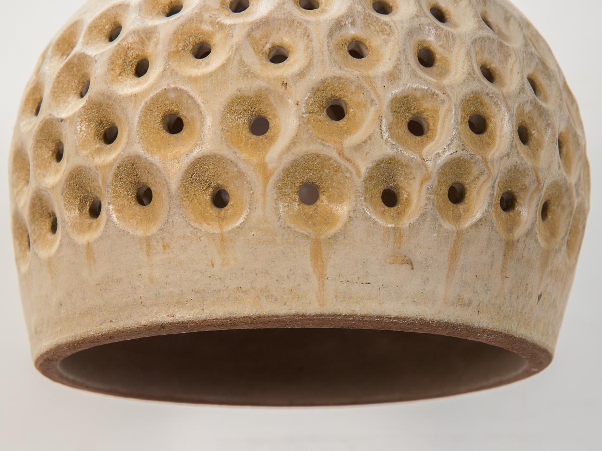 Keramik-Hängelampe, Technics, von Lee Rosen (Mitte des 20. Jahrhunderts) im Angebot