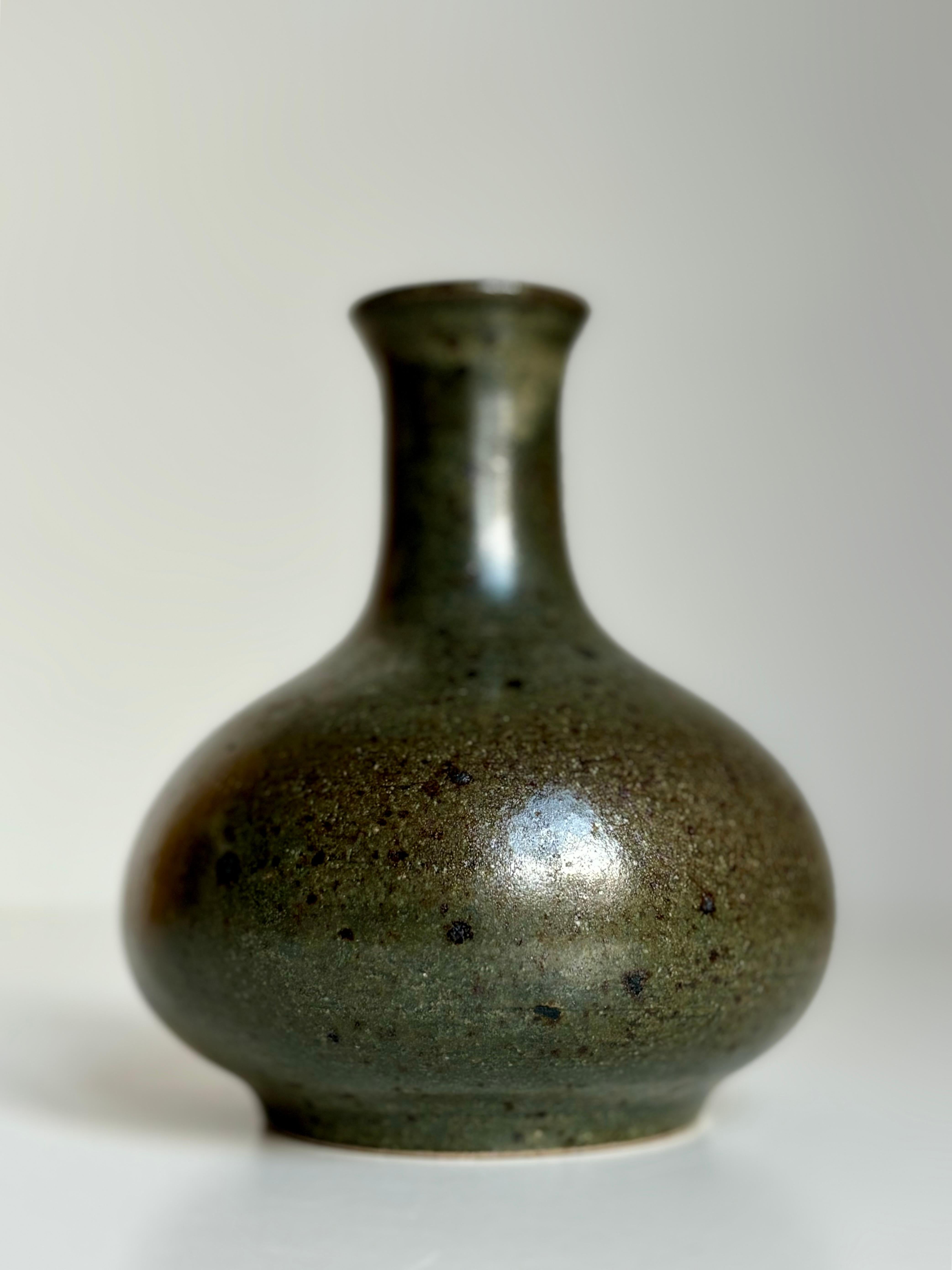 Vaso moderno danese in ceramica con smalto maculato, anni '60 In condizioni buone in vendita a Copenhagen, DK
