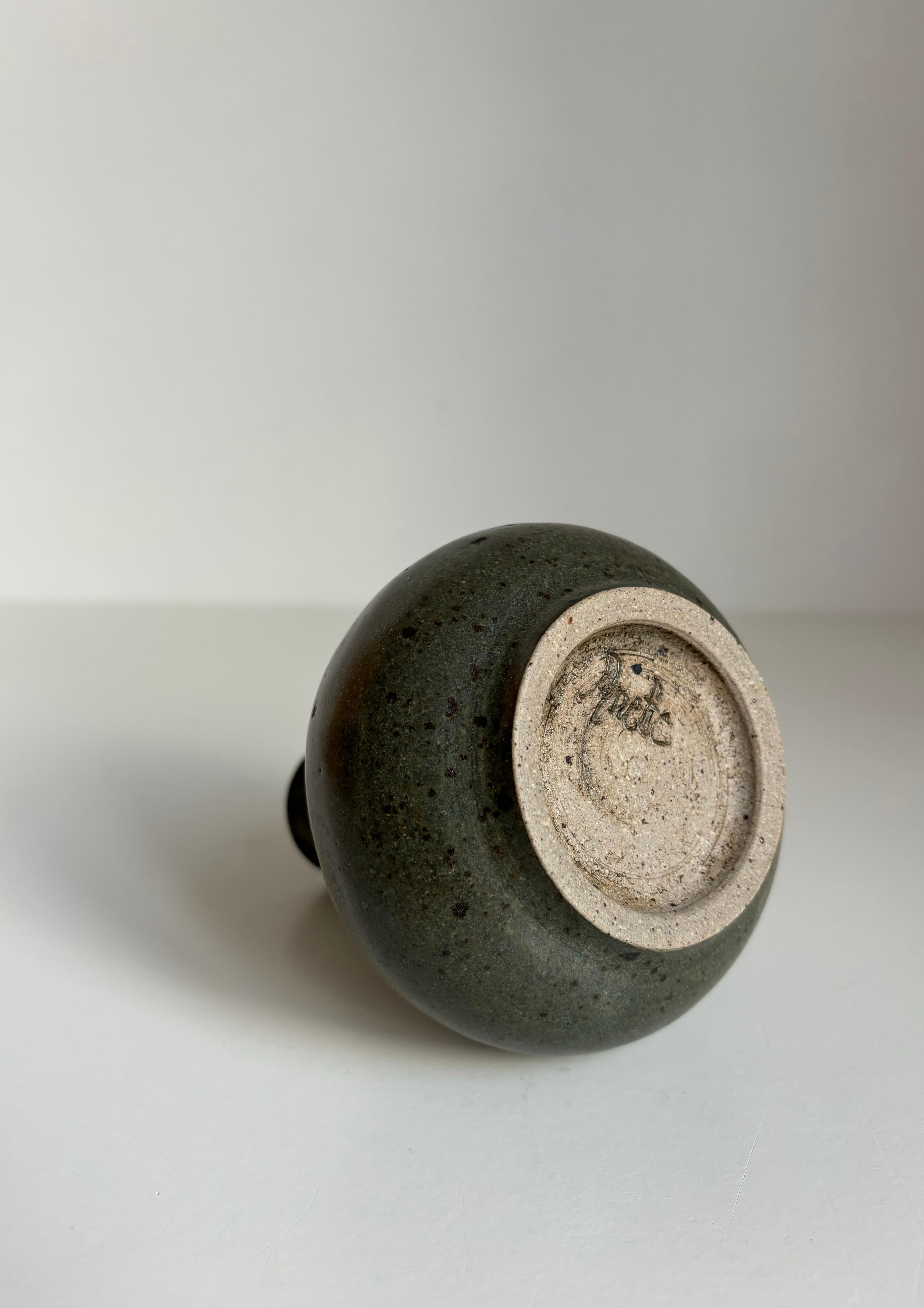 XX secolo Vaso moderno danese in ceramica con smalto maculato, anni '60 in vendita