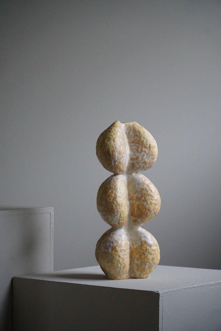 Scandinavian Modern Danish Modern, Ceramic, Stoneware Vase by Danish Artist Ole Victor, 2022 For Sale