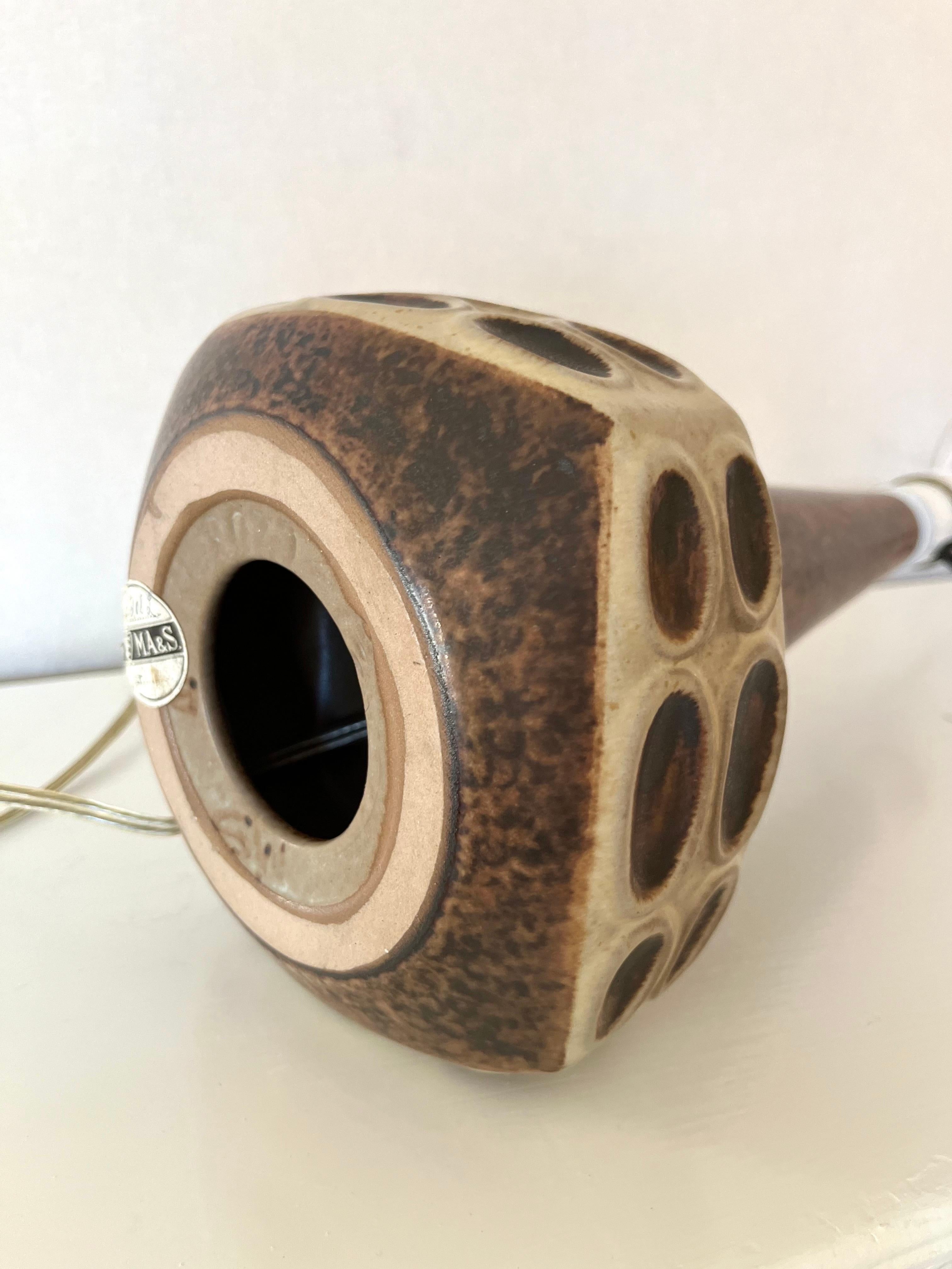Danish Modern Ceramic Table Lamp by Marianne Starck for Michael Andersen, 1960s For Sale 2