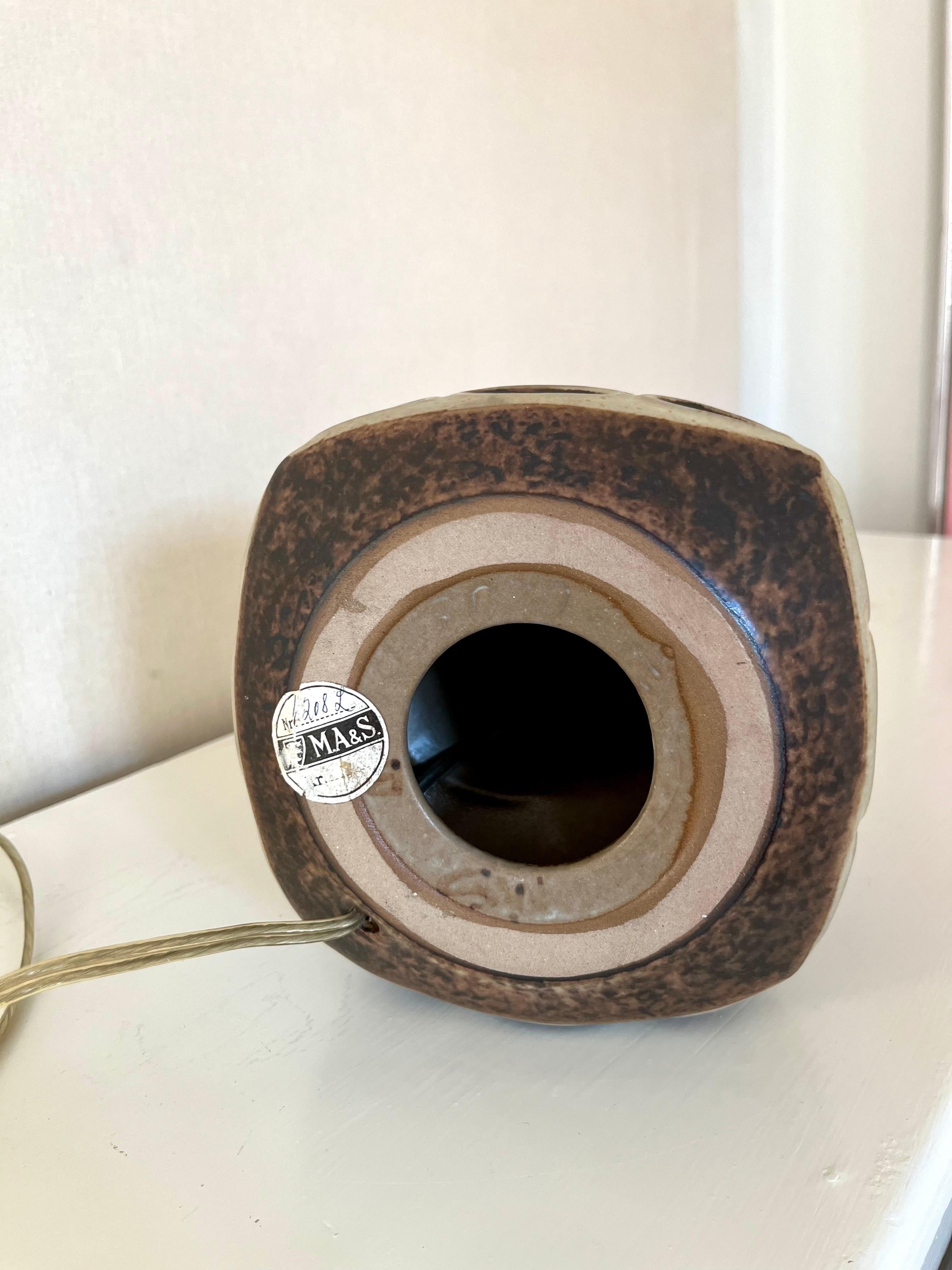 Danish Modern Ceramic Table Lamp by Marianne Starck for Michael Andersen, 1960s For Sale 3