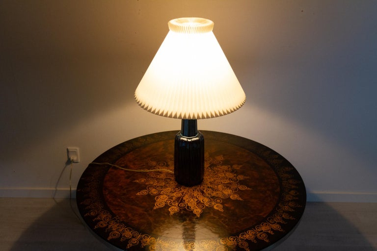 Danish Modern Ceramic Table Lamp by Søholm, 1960s 8