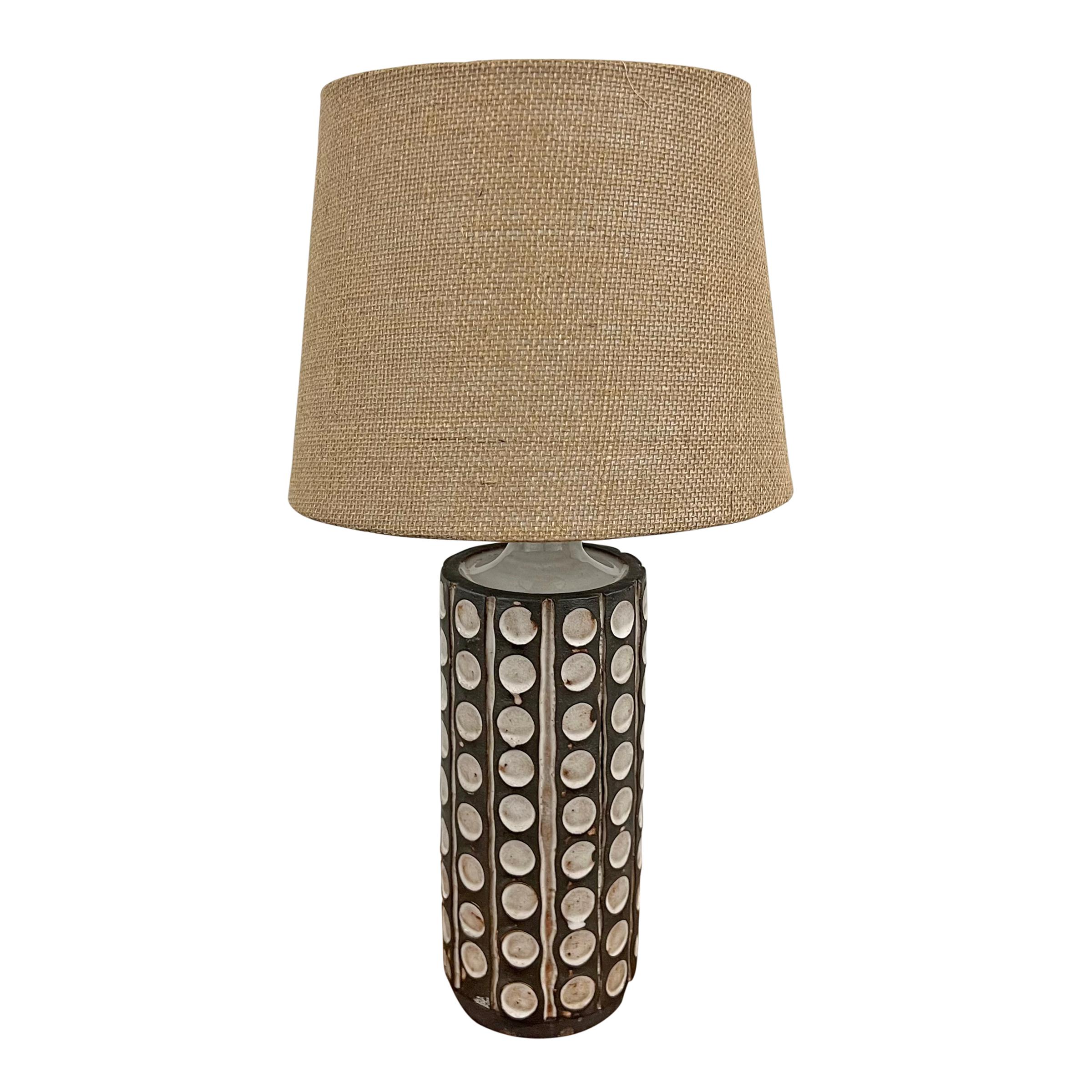 Moderne Lampe de table danoise moderne en céramique en vente