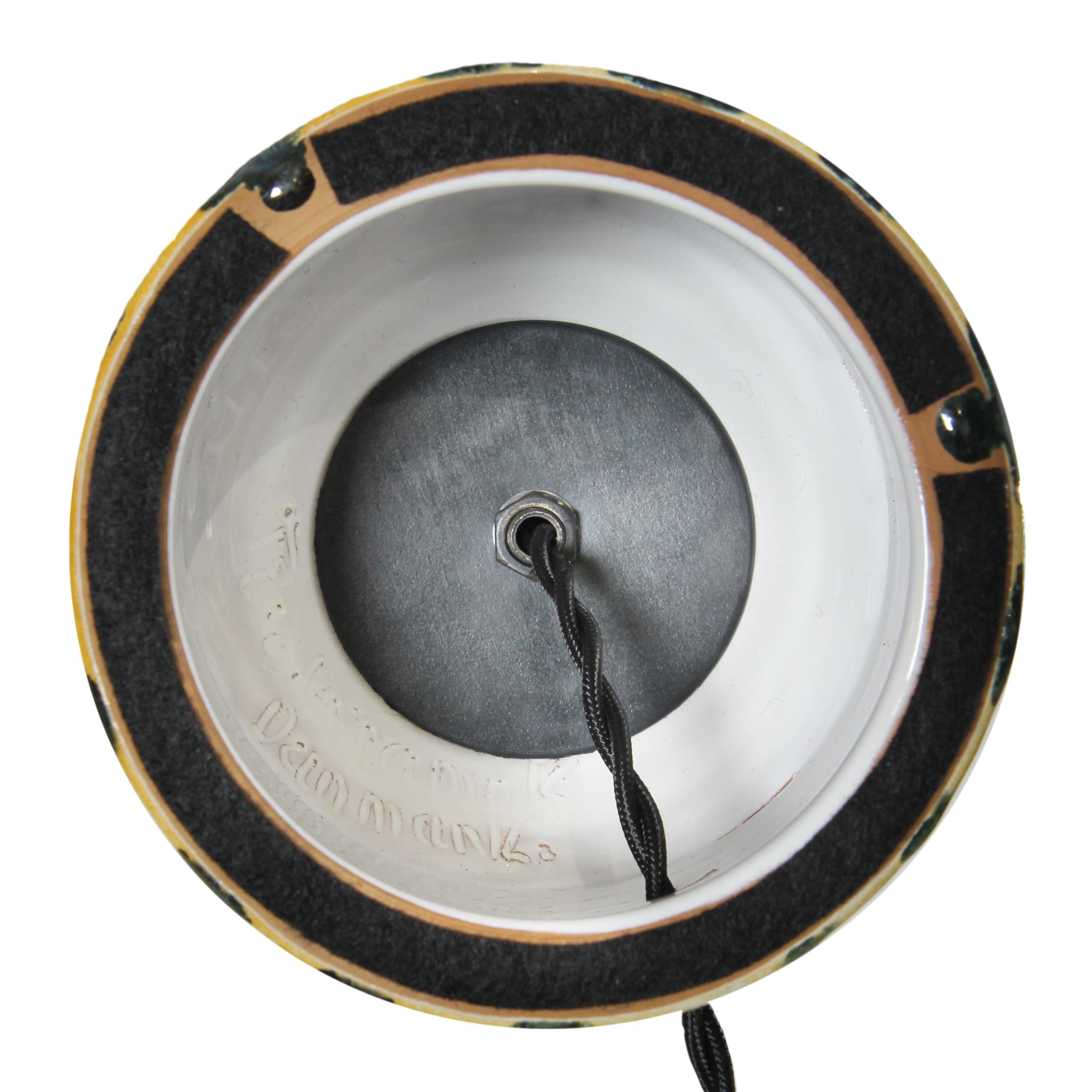 Dänische moderne Keramik-Tischlampe im Angebot 1