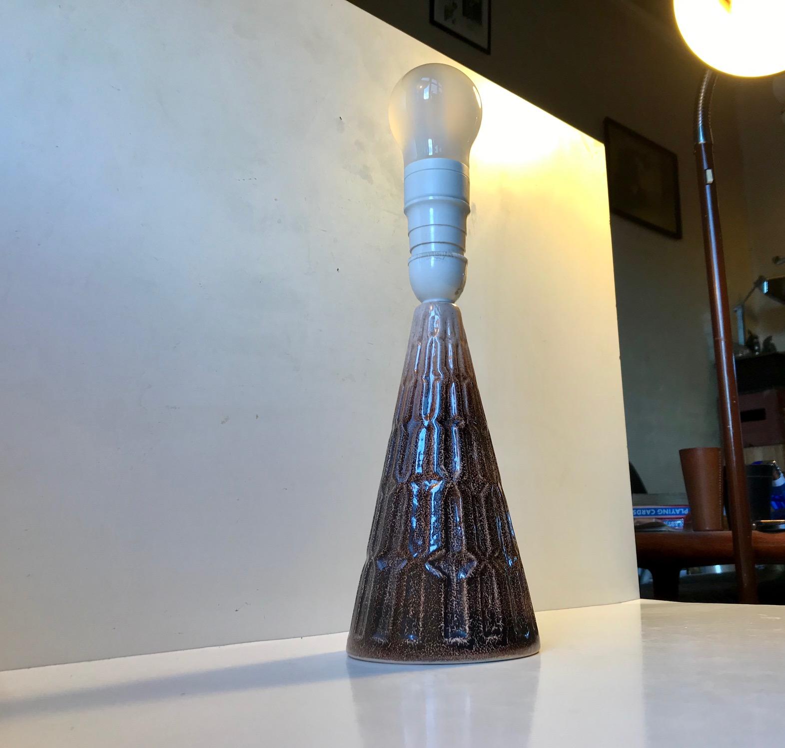 Danish Modern Ceramic Table Lamp from Michael Andersen, 1970s In Good Condition In Esbjerg, DK