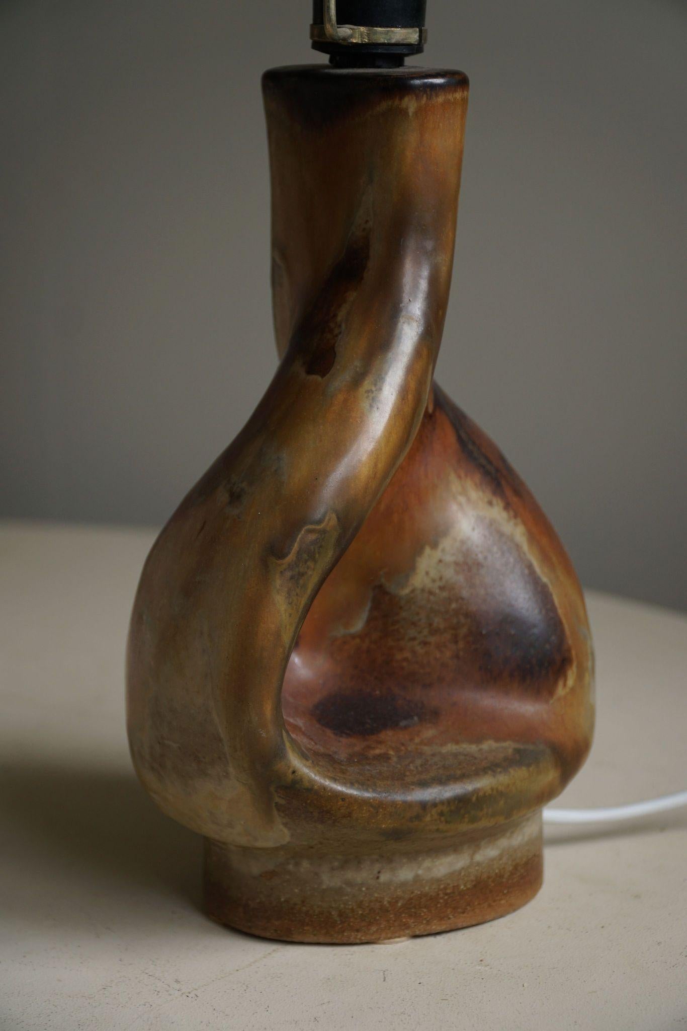 Danish Modern, Ceramic Table Lamp in Earthern Colors by Axella, 1970s 1